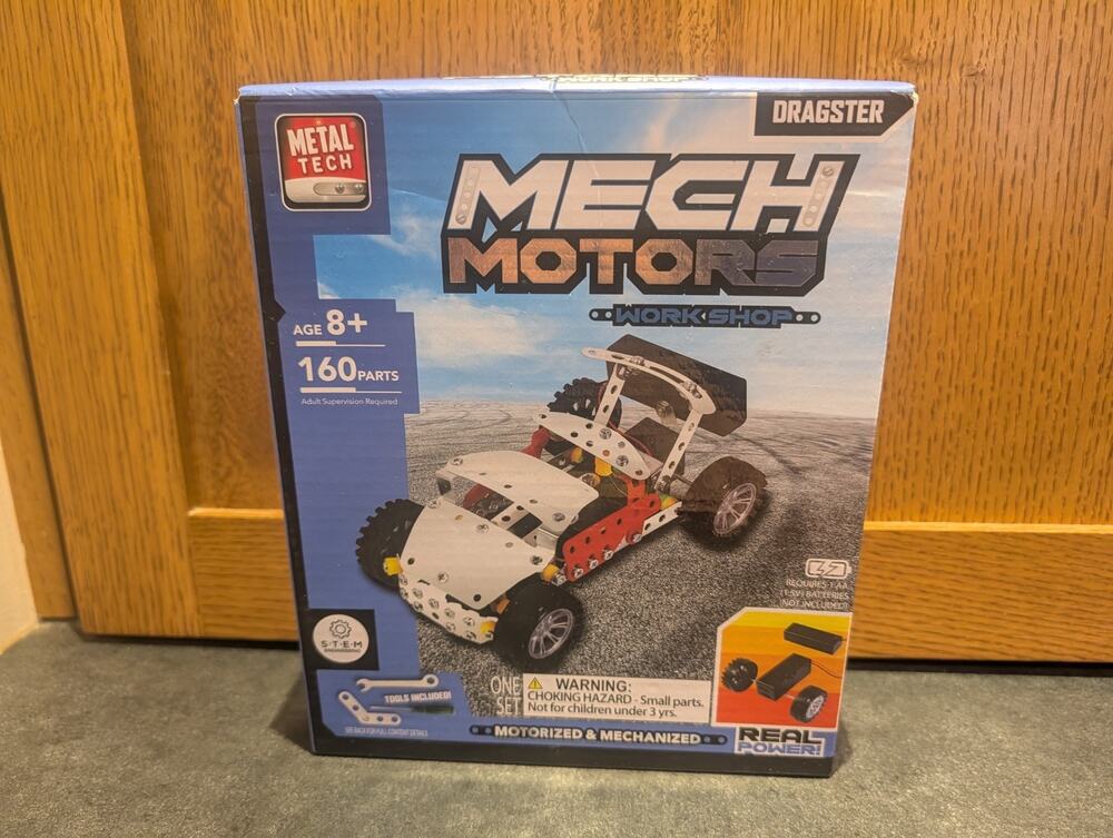 Metal Tech MECH MOTORS Dragster Building Set with 163 Parts & Tools New!